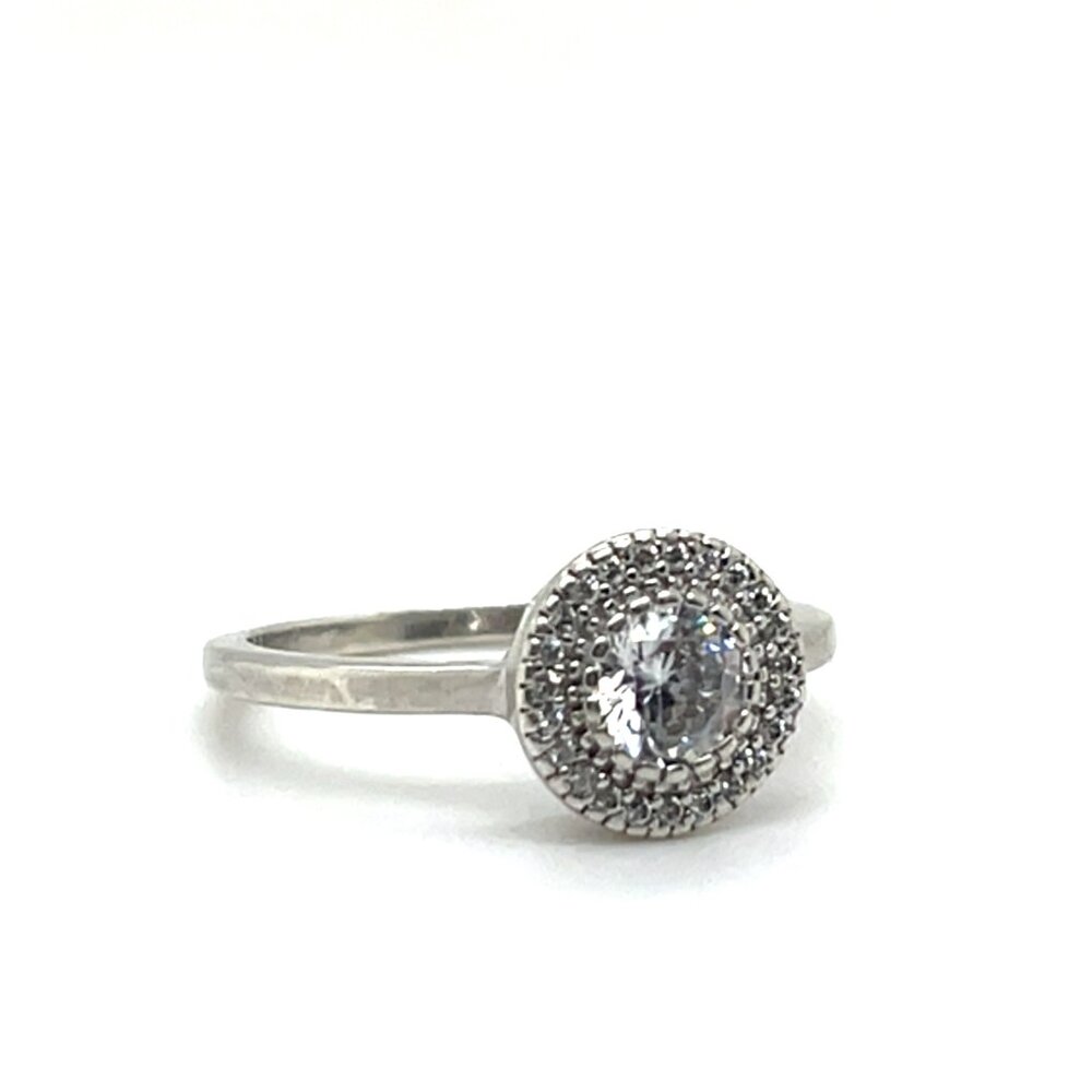 Sterling Silver CZ Ring, Size 7
